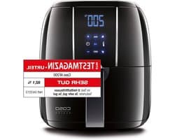 Heteluchtfriteuse - Airfryer Frituurpan - Gezond Frituren - Roestvrijstalen Binnenruimte - 3 Liter - Zwart