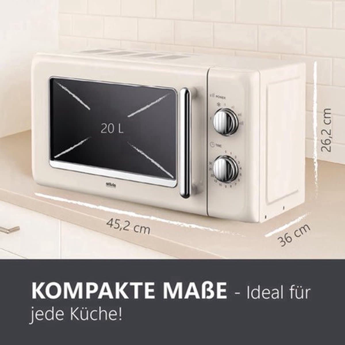 Magnetron – Retro Magnetron – Microwavemagnetron – Keukenmagneetoven – Mini Magnetron – 20 Liter Inhoud – 700 Watt Vermogen — afbeelding 1