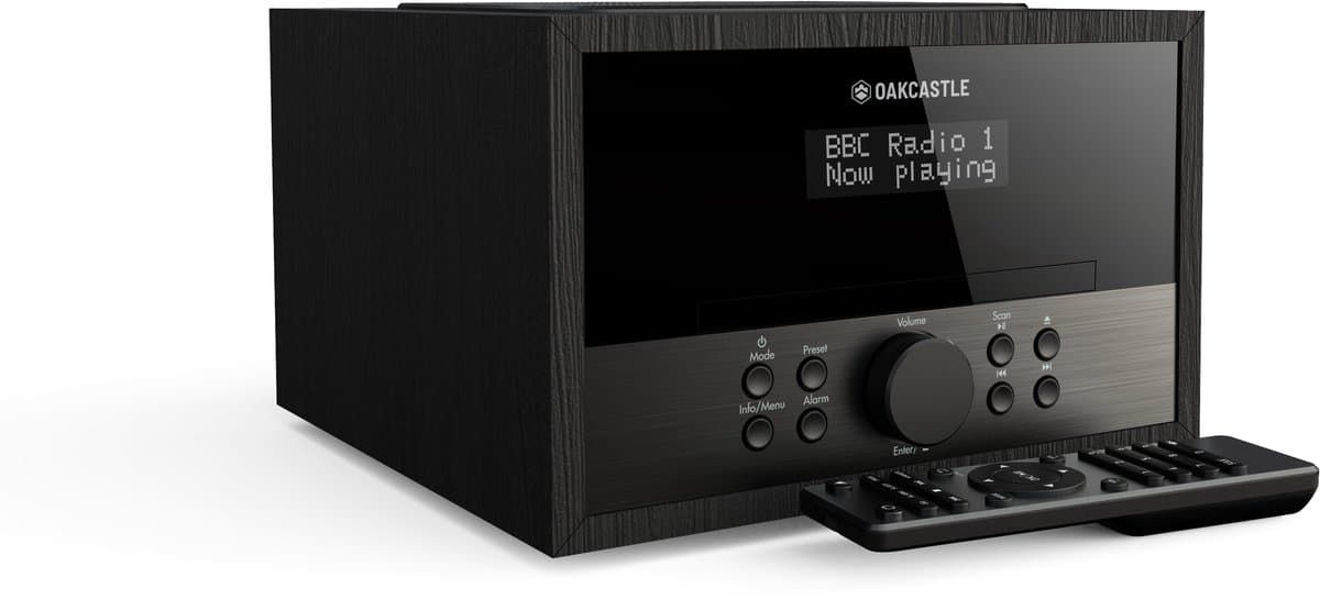Oakcastle DAB400 Muziek Systeem - DAB & FM Radio - USB- & AUX - Wekker - Afstandsbediening - Zwart — afbeelding 1