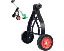Grasmaaier Hulpwielen - Trimmer Ondersteuning - Comfortabel Maaien - Verstelbare Hoogte - 34x35x12 cm - Zwart