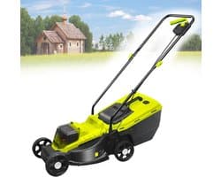 Accu Grasmaaier - Elektrische Grasmaaier - Gazon Onderhouden - Borstelloze Motor - 330 mm Maaibreedte - Grijs