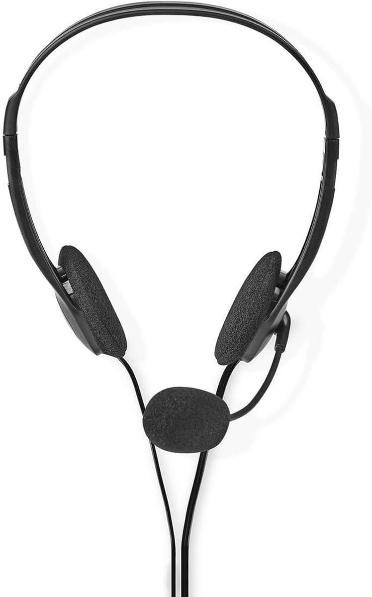 Nedis PC-Headset - On-Ear - Stereo - 2x 3.5 mm - Opvouwbare microfoon - Zwart — afbeelding 1