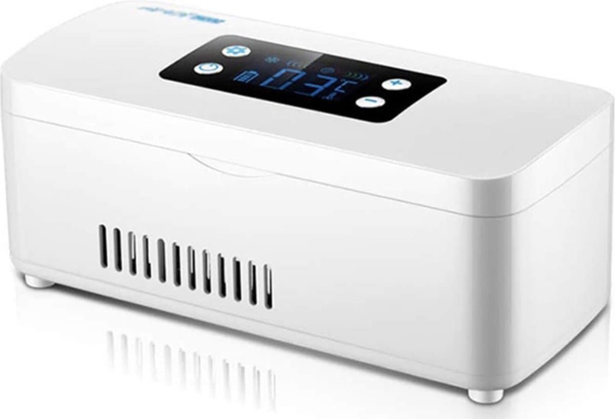 Insuline Koelkast - Mini Koelkast - Wit - Medicijnen Koelkast - Inclusief Reistas - Geschikt voor Onderweg en Reizen - Koeltas voor Insuline - 10200mAh - Diabetes Koelkast - Medische Koelkast - Wit — afbeelding 1
