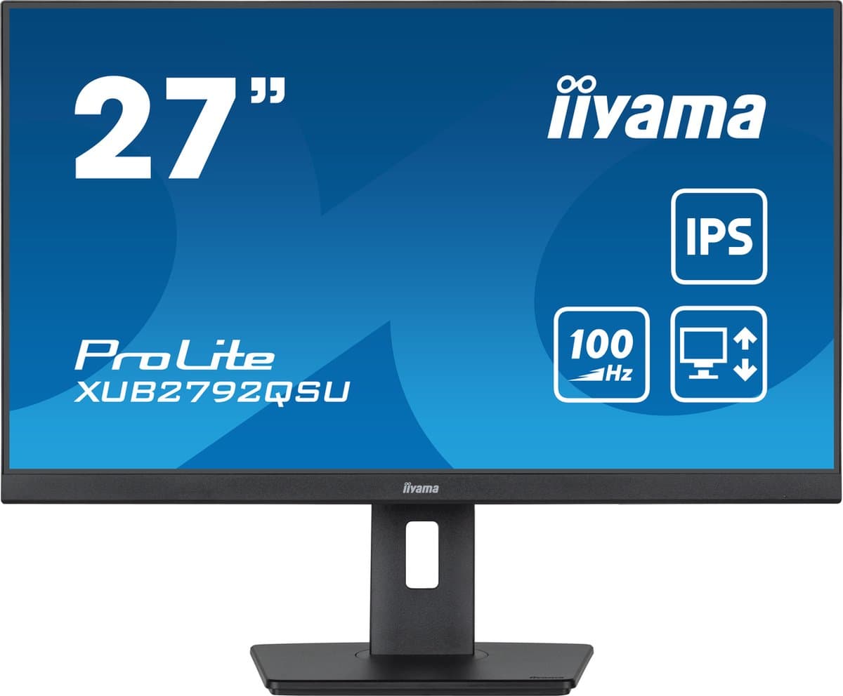 iiyama ProLite XUB2792QSU-B6 - 27 inch - QHD - IPS - USB-Hub (4x) - Verstelbaar — afbeelding 1