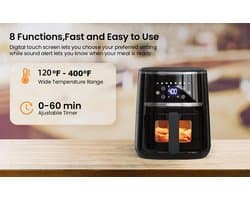 Acekool - Airfryer - Airfryers - Airfryer xl - Air Fryer - Heteluchtfriteuse - Hetelucht Oven Airfryer - Hetelucht - Heteluchtfriteuse xl - 4.5L