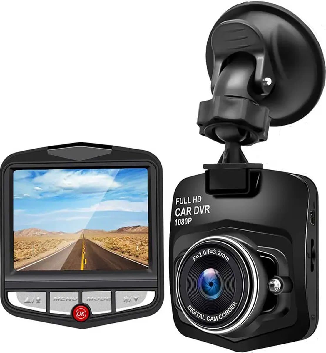 Denver Dashcam - Dashcam voor Auto - Full HD - Voor Camera - Loop Opname - CCT1230 — afbeelding 1