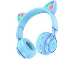 Hoco W39 Kattenoren Draadloze Bluetooth Headset voor kinderen - Blauw