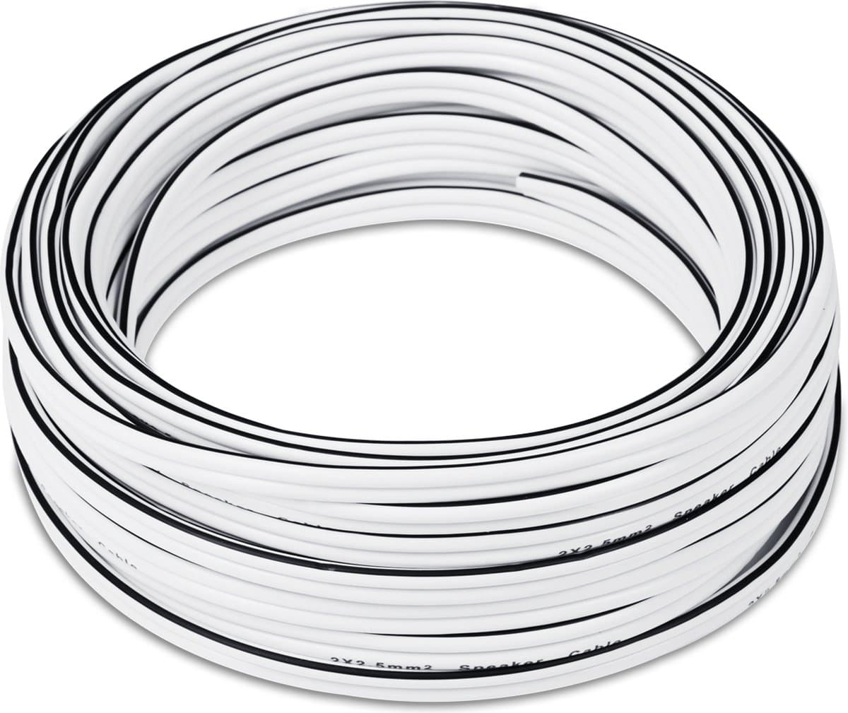 Teufel luidsprekerkabel 2.5mm² - luidsprekerkabel 2 x 2 -5 mm² 15m - wit — afbeelding 1