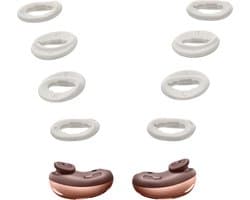 kwmobile anti-slip dopjes voor oordoppen - geschikt voor Samsung Galaxy Buds Live - Set van 8 - Van silicone in wit — afbeelding 1