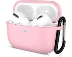 Shieldcase Case - beschermhoes geschikt voor Airpods Pro / 2 Pro silicone case - case geschikt voor Airpods Pro / Pro 2 hoesje - optimale bescherming - lichtroze