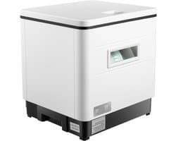 Mini vaatwasser - Tafelmodel - Ruimtebesparing - Touch control - 6 couverts - Wit zwart