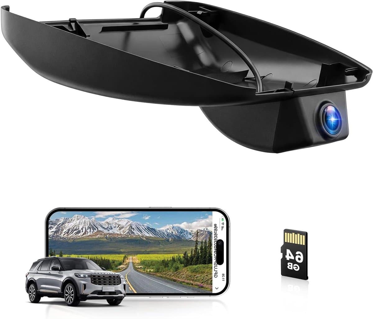 Auto Dashcam - Rijrecorder - Veilige Rit - 4K Ultra HD - 64 GB - Zwart — afbeelding 1