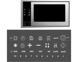 Magnetron Stickers - Symbool Markering - Keuken Hulp - Verwijderbaar Zonder Sporen - 10 mm Symbool - Wit Transparant