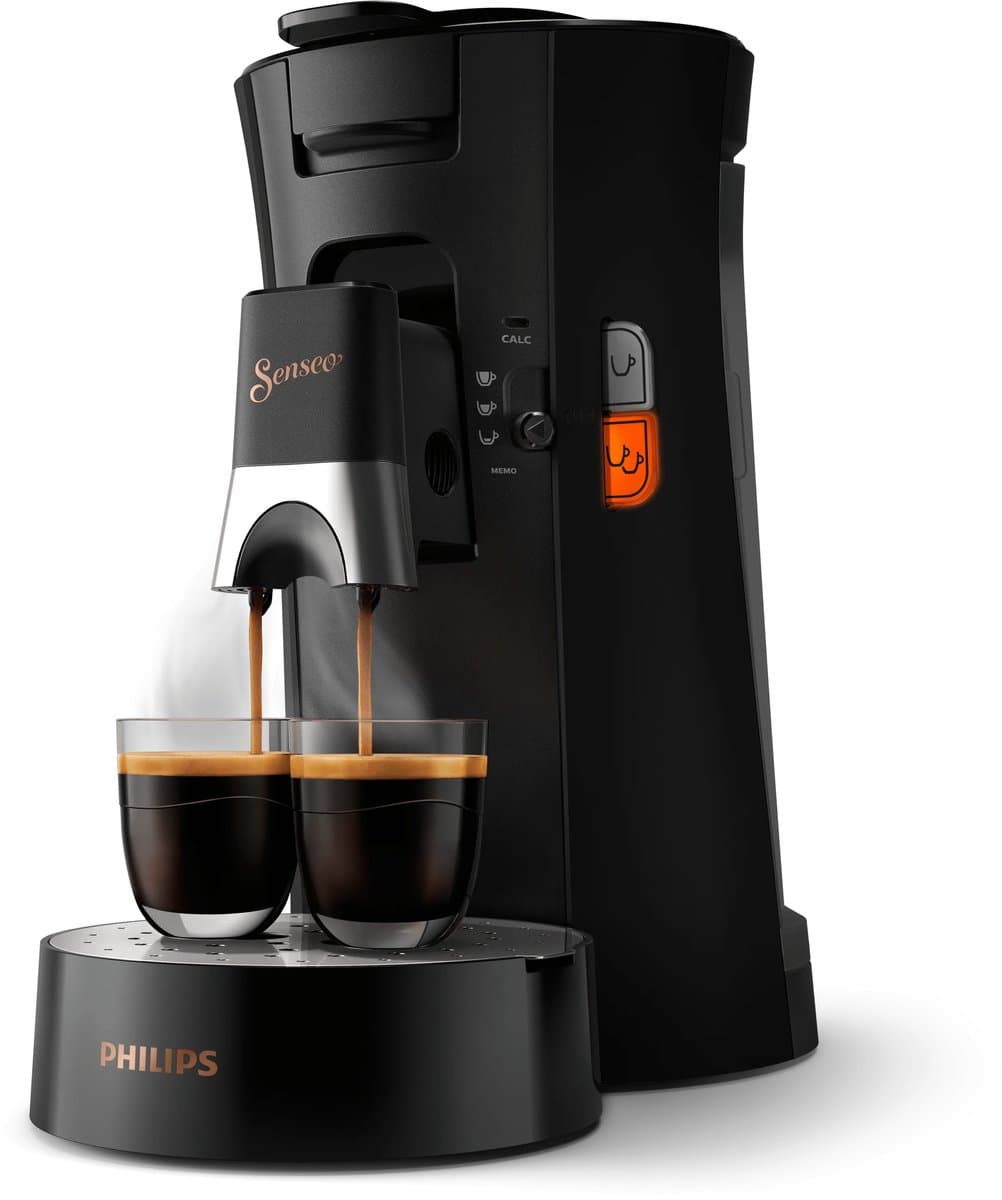 Philips Senseo Select Koffiepadmachine CSA240/60 - Keuze uit 1 of 2 Kopjes - Instelbare Intensiteit - Automatische Uitschakeling - Zwart — afbeelding 1