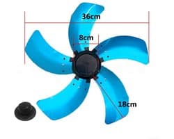Dailygoods - Cosensi - Dailygoody - Aluminium ventilatorblad - Vijf-blad ontwerp - Lichtgewicht - Voor 16 inch ventilator - Hoog geluid en temperatuur weerstand - Eenvoudig