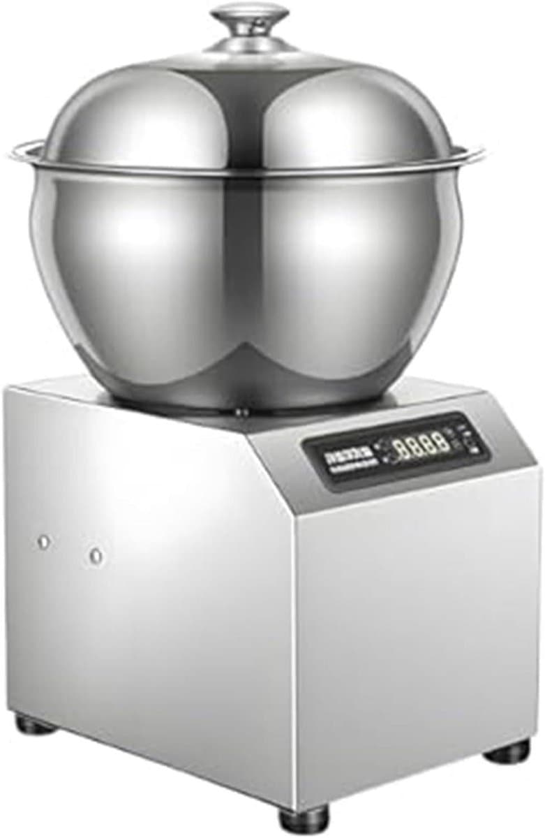 Elektrische Deegmixer - Keukenmixer Broodmixer - Deeg Kneden - Constante Temperatuur Verwarming - 5L Kom - Zilver — afbeelding 1