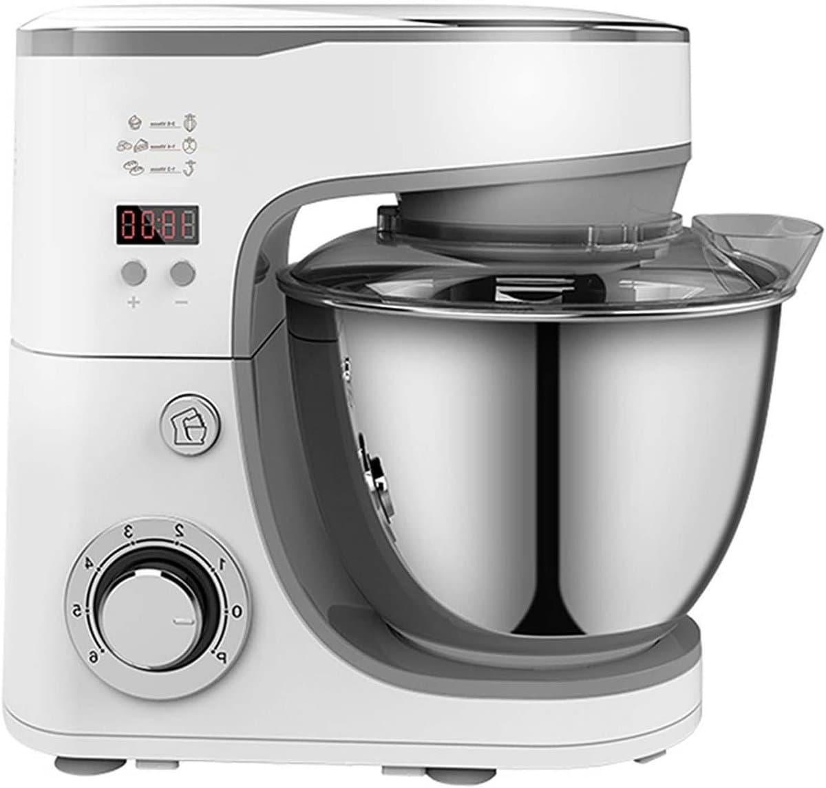 Keukenmachine - Mixer Standmixer - Bakken en Koken - 8 Snelheden - 5 Liter - Zilver — afbeelding 1