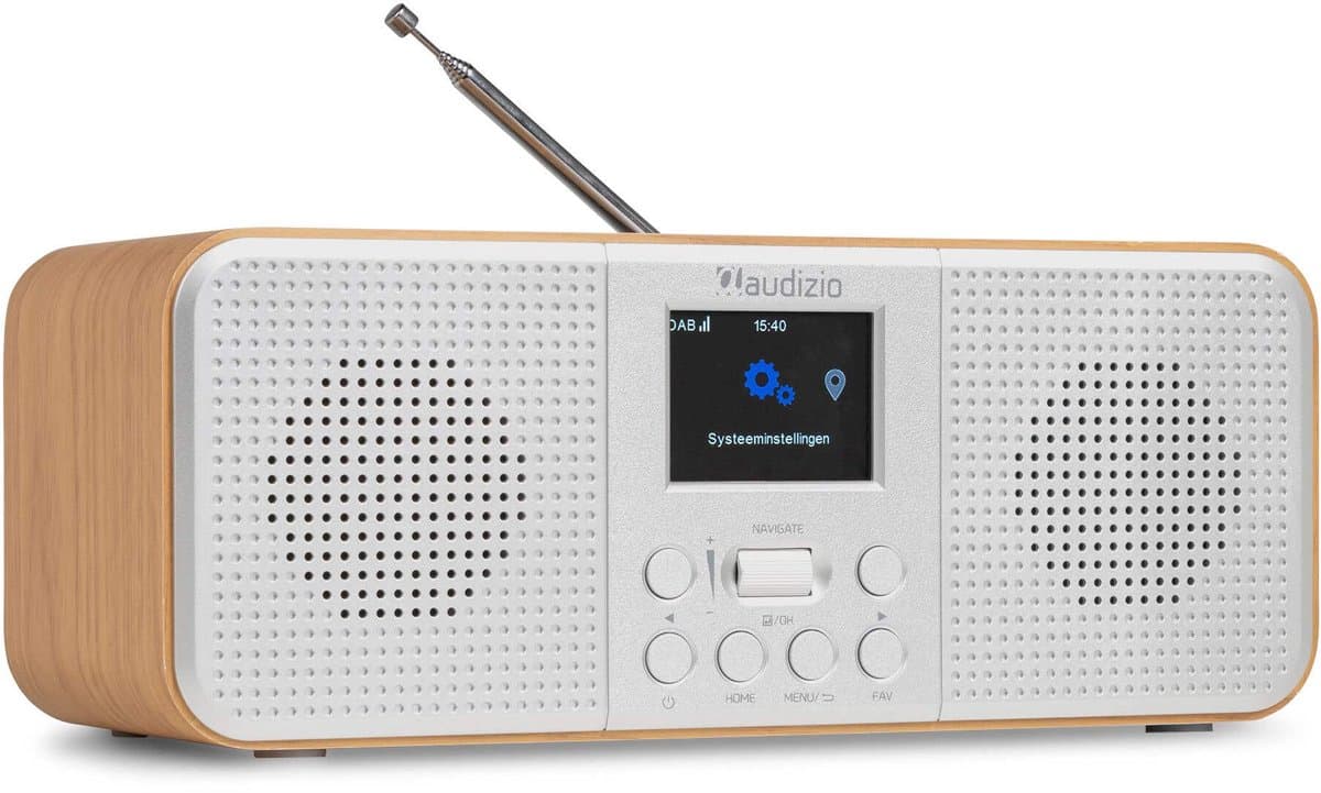 Internet radio - Audizio Bucine - FM en DAB radio - Radio met Bluetooth - Wekkerfunctie - Zilver — afbeelding 1