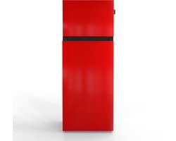 NUNKI MEDIUM-ARED / Dubbel-Deurs Koelkast, E Klasse, 206l, Hod Rod Red, Gloss (ALL sides)