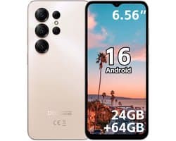 DOOGEE Note 56X Smartphone - 24 GB RAM - 64 GB ROM - 6,56 inch - 6150 mAh - Android 16 - Dual SIM 4G - GPS - Goud