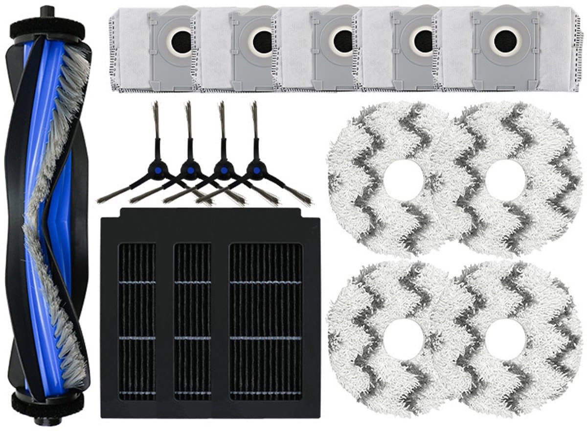 Geschikt voor ECOVACS T50 Pro/Omni, accessoires voor robotstofzuigers, geschikt voor T50, dweil/hoofdborstel/filter/stofzak, set — afbeelding 1