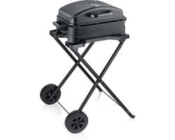 Severin PG 8598 Elektrische buiten BBQ Grill – 2300W – Keramische coating – 45x30 cm – Met Statief en deksel – Mat/zwart