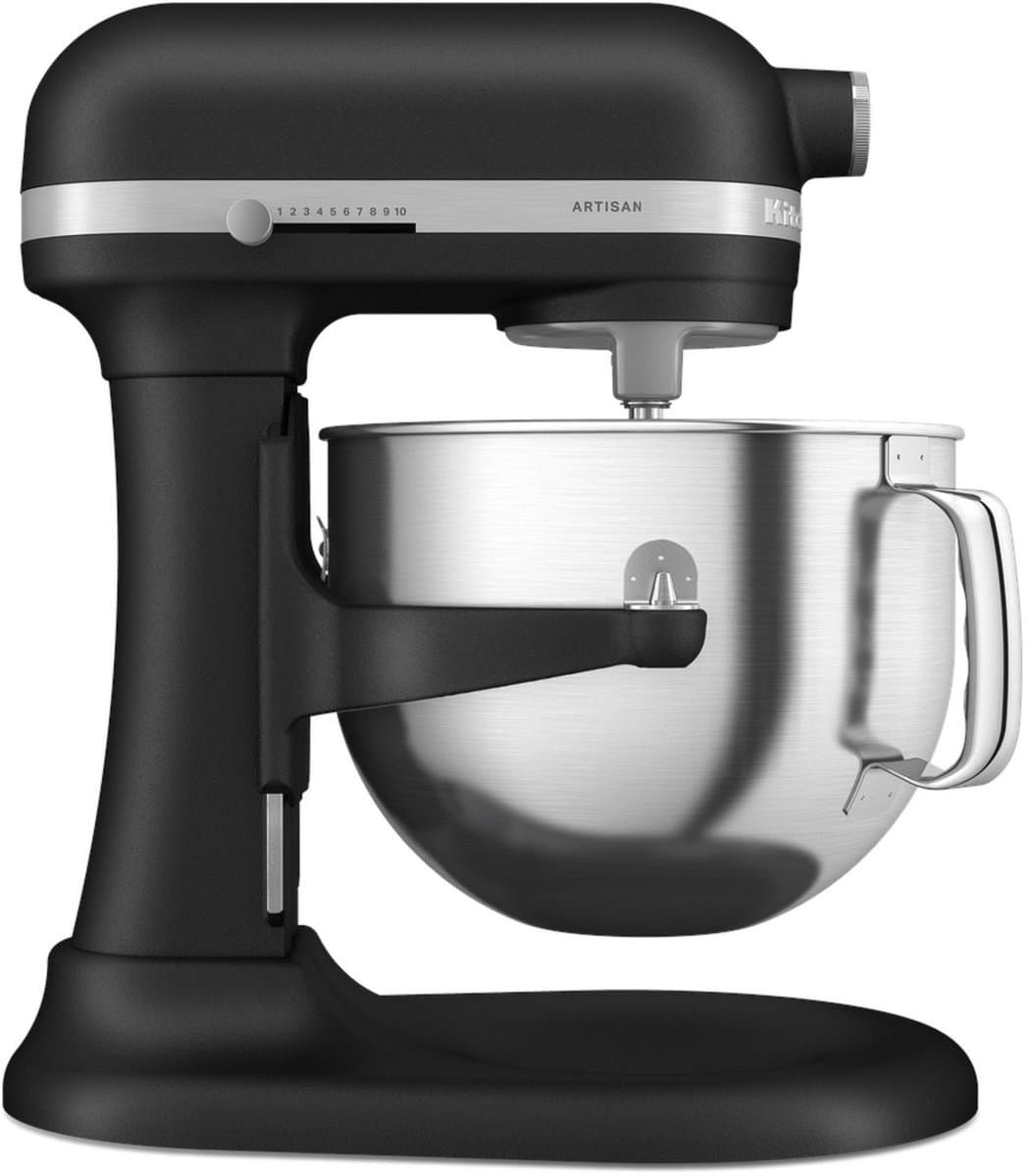 KitchenAid keukenmachine - Artisan - In hoogte verstelbare kom - 375 W - 11 snelheden - 3 RVS accessoires - 6,6L - Zwart — afbeelding 1