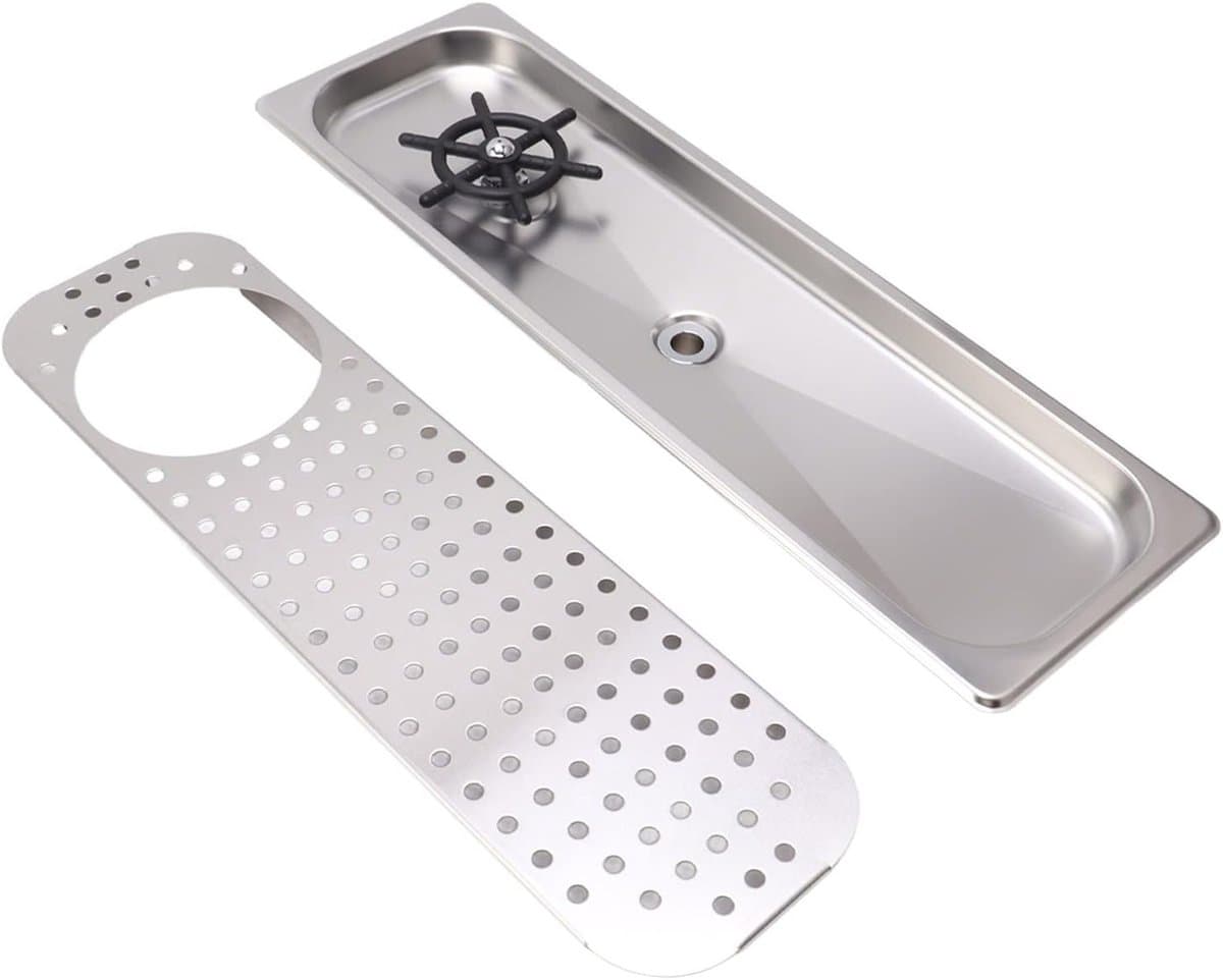 Glazen Spoeler - Bar Accessoire - Snel Glazen Wassen - Hands-free Reiniging - Onderbouw Model - Roestvrij Staal — afbeelding 1