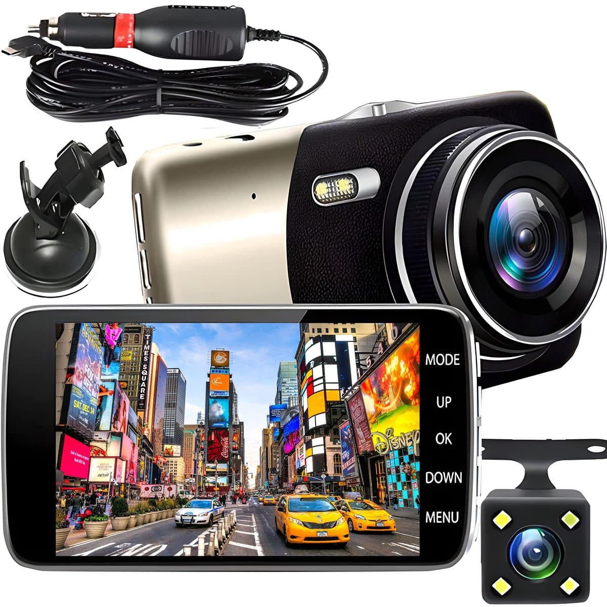 Retoo Dash Cam M040 - 360° Auto Camera met Nachtzicht en 1080P Resolutie — afbeelding 1
