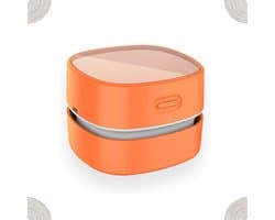 KZQ USB-oplaadbare toetsenbordstofzuiger, tot 300 minuten batterijduur, 360° draaibaar, perfect cadeau, geschikt voor bureaus, lades, toetsenborden en haar (oranje, oplaadbaar).