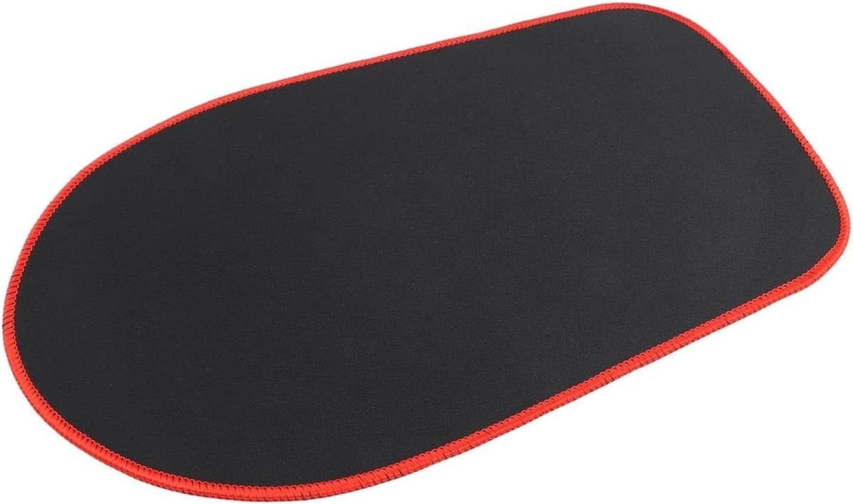 Glijmat Keukenmachine - Onderlegger Apparaat - Apparaat Verplaatsen - Robuust Genaaid - 38x22cm - Zwart Rood — afbeelding 1