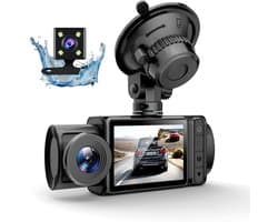 ONF3 - Dashcam - 3-kanaals Dashcamera voor Auto's - 1080P Full HD Nachtzicht - G-sensor en Parkeermodus - Veiligheid en Bewaking - Geschikt voor...