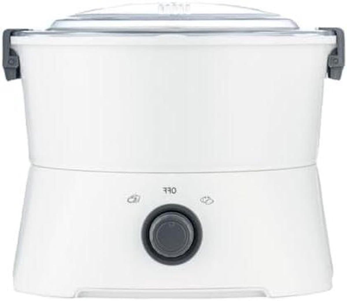 Elektrische aardappelschiller - Automatisch keukengereedschap - Snel groente schillen - Zes roestvrijstalen messen - 1 kg in 3 minuten - Wit — afbeelding 1
