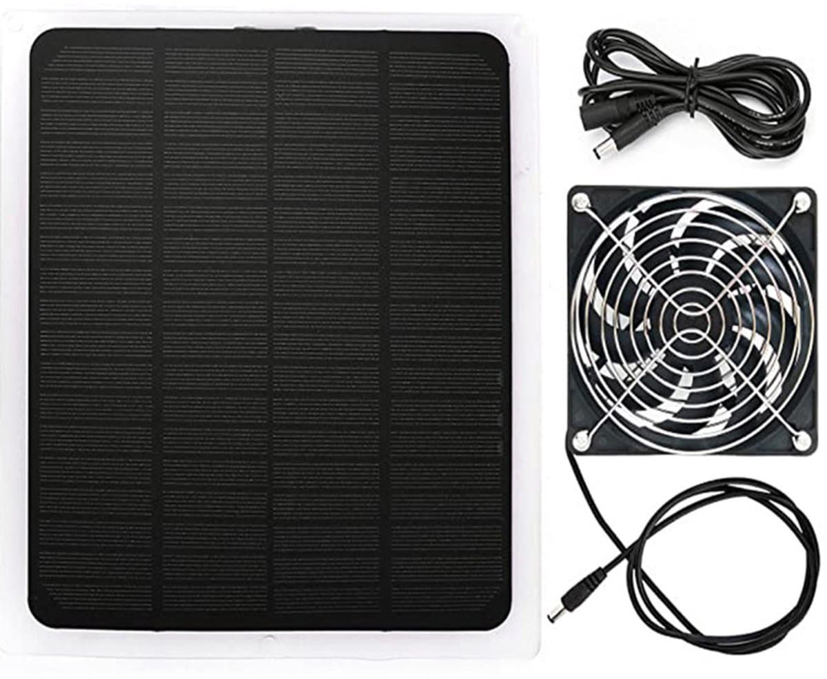 10W Waterdichte Zonneventilator Set, Buiten Afzuigventilator, Geschikt voor Kas, Kippenhok & Huisdierhok — afbeelding 1