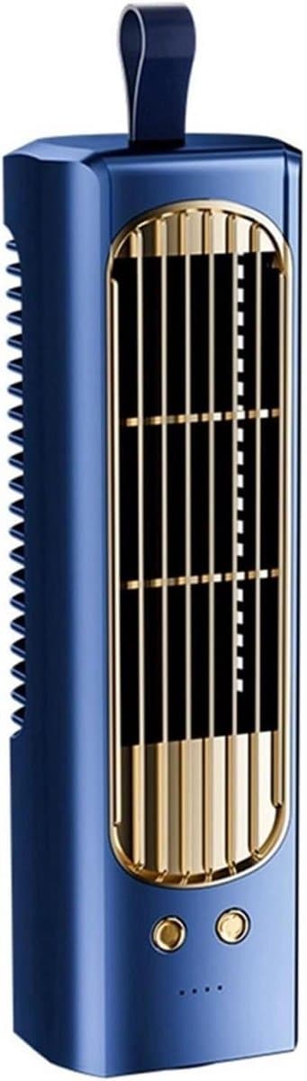 Bladloze Ventilator - Torenventilator Staande - Comfortabele Koeling - Stille Werking Circulatie - 90 Graden - Blauw — afbeelding 1