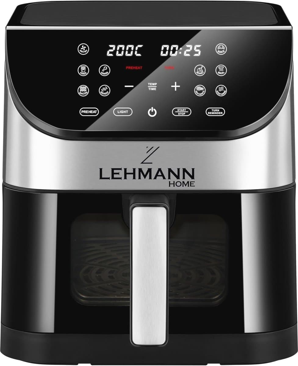 6 Liter Heteluchtfriteuse met 10 Kookprogramma's - Digitale Air Fryer met Temperatuurregeling 76-200 °C — afbeelding 1
