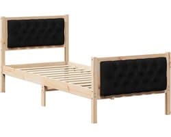 Bedframe zwart, 80 x 200 cm, massief grenen