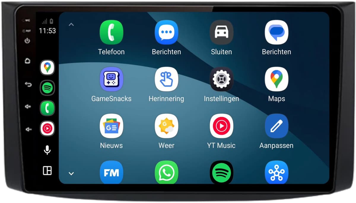 CarPlay autoradio geschikt voor Chevrolet Aveo | 2006 t/m 2012 | Cartronix CTX-7184 | 2006 2007 2008 2009 2010 2011 2012 | 9 inch | Android 15 | Draadloos Apple CarPlay & Android Auto | 2GB + 32GB | Bluetooth & Wifi — afbeelding 1