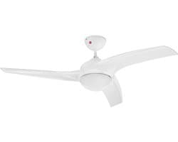 Plafondventilator Tristar VE-5817 - Ventilator met licht - Ultra Stil - Ceiling Fan met Timerfunctie en Afstandsbediening - 3 Instelbare Standen - Ø 132 cm - Wit
