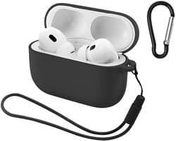 Studio Air® Airpods Hoesje Pro 3 Siliconen Case - Zwart - Hooked - Soepel Airpod Hoesje voor Airpods Pro 3 (2025)