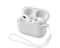 Studio Air® Airpods Hoesje Pro 3 Siliconen Case - Wit - Soepel Airpod Hoesje voor Airpods Pro 3 (2025)