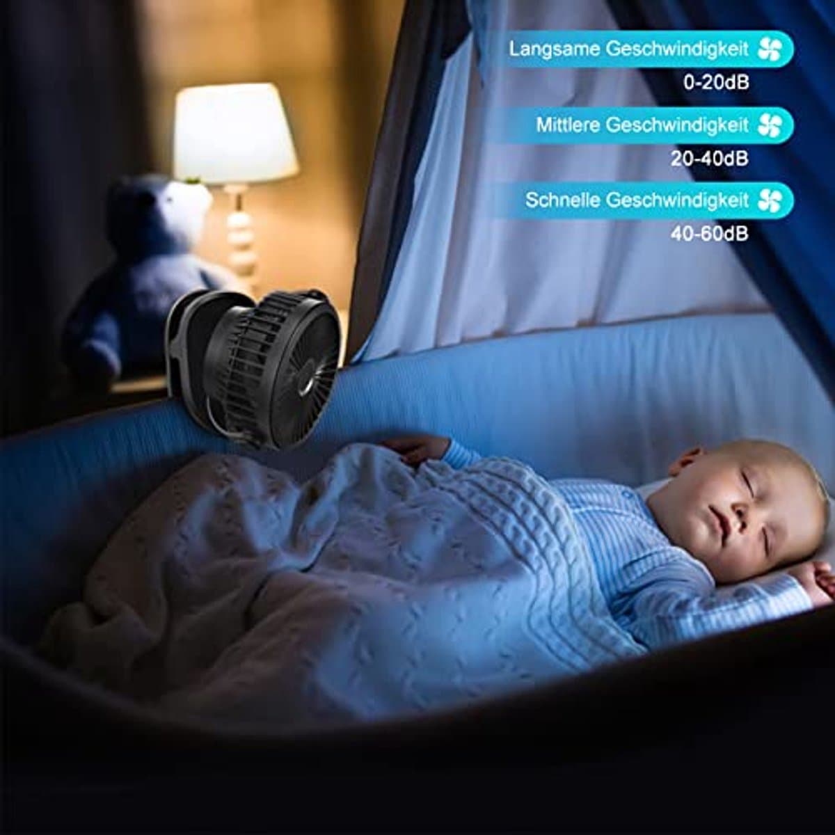 Mini USB Ventilator 5000mAh - Draaibaar en Stil Tafelventilator voor Kantoor — afbeelding 1
