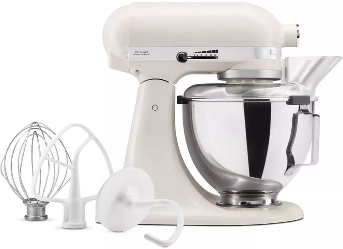 Kitchenaid Artisan 5KSM95PSEPL - Keukenmachine - 4,3L - Porselein wit - 3 Menghaken — afbeelding 1