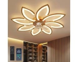 Dimbare Plafondventilator 90 cm met Licht - Zeer Stille en Moderne DC Motor voor Slaapkamer en Keuken