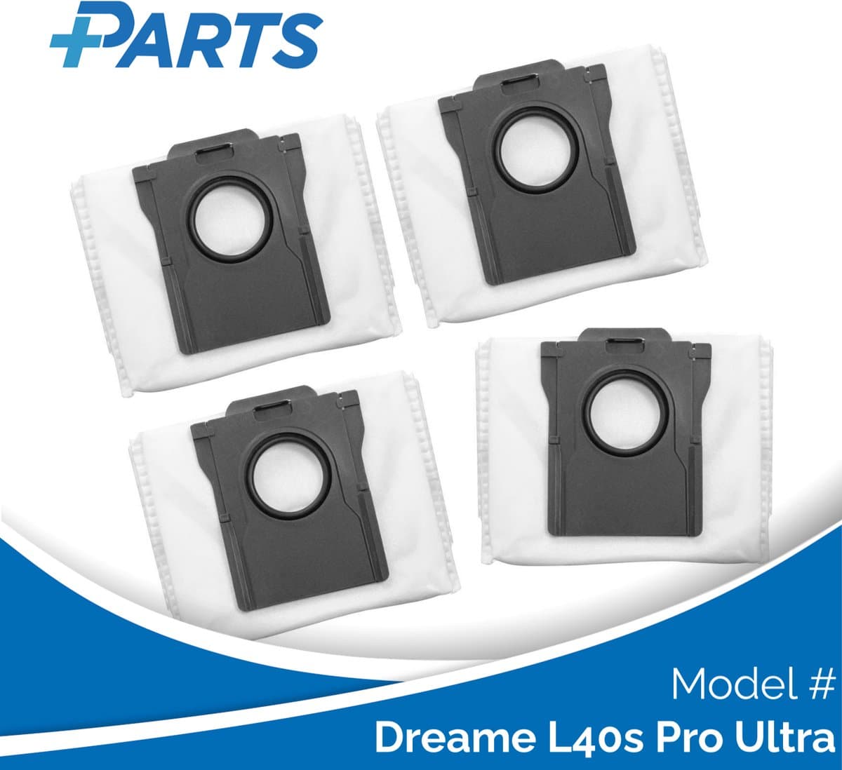 Dreame L40s Pro Ultra Stofzakken (4 Stuks, Plus.Parts® alternatief voor RDB8) — afbeelding 1