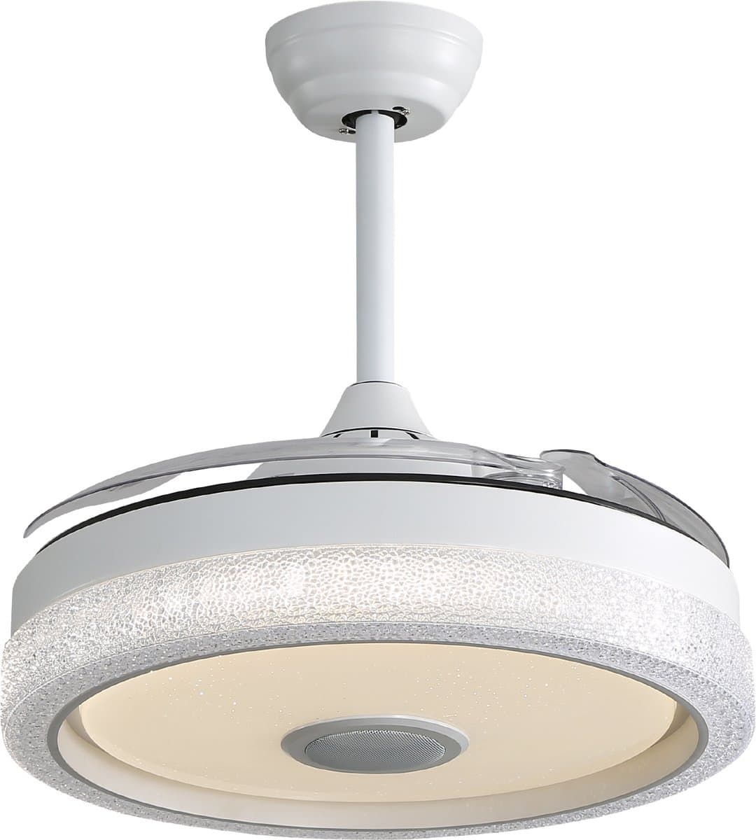 42 Inch Plafondventilator met 32W RGB LED-verlichting (3 Kleurtemperaturen + RGB), 3 ABS-bladen & DC-motor — afbeelding 1