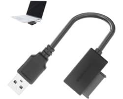 SATA naar USB Adapter - Plug & Play 13-pins Kabel voor Externe HDD, SSD en CD/DVD-ROM Speler