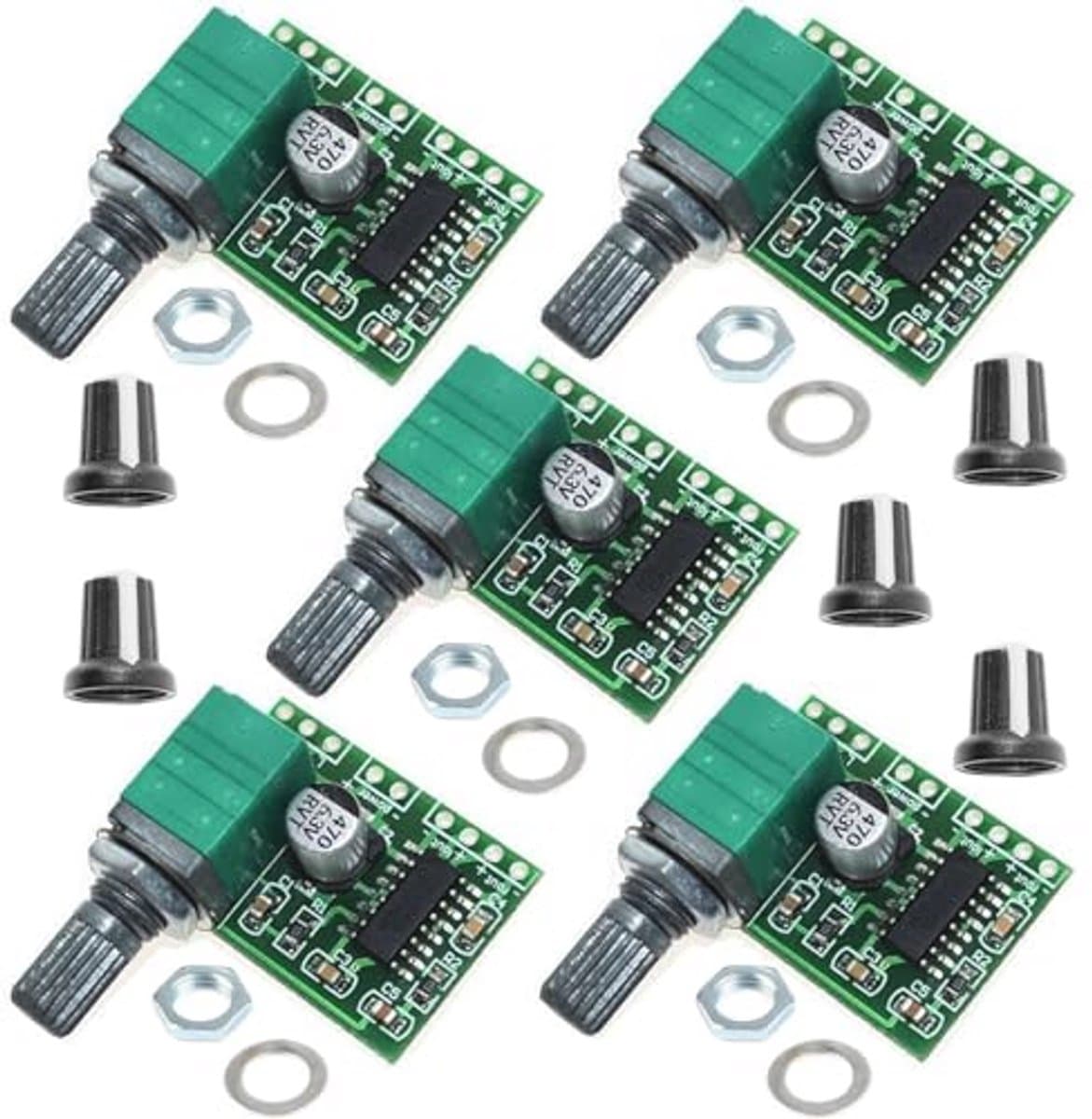 Mini PAM8403 Stereo Versterker voor Doe-Het-Zelf Audio — afbeelding 1