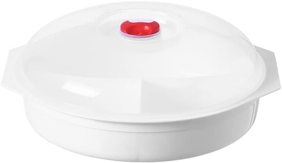 Magnetron Kom met Geventileerd Deksel - BPA-vrij Opwarmbak - 1 Liter - Vaatwasser & Vriezer Veilig — afbeelding 1