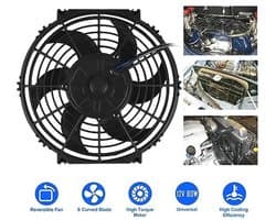Universele Auto Koelventilator 10 Inch 12V 80W – Elektrische Ventilator voor Auto en Vrachtwagen